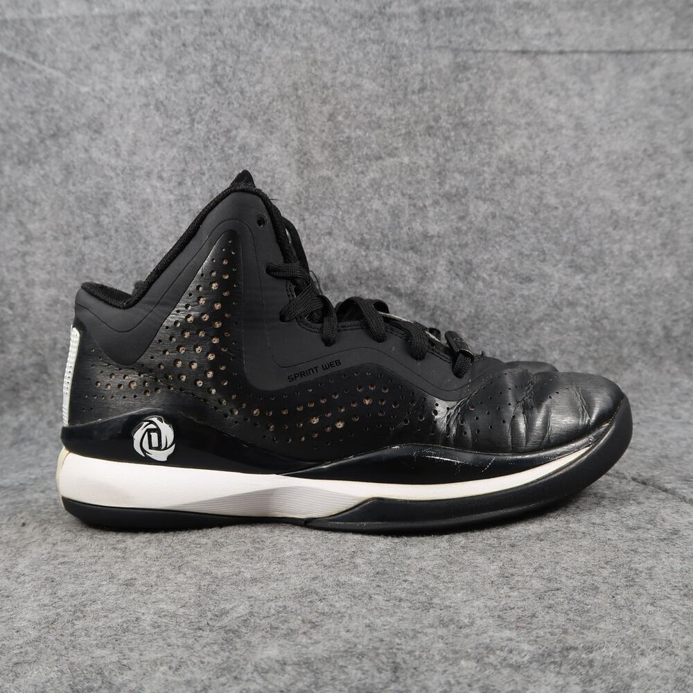 Adidas Shoes Mens 6 Athletic Sneakers D Rose Basketball Trainers Black High Top